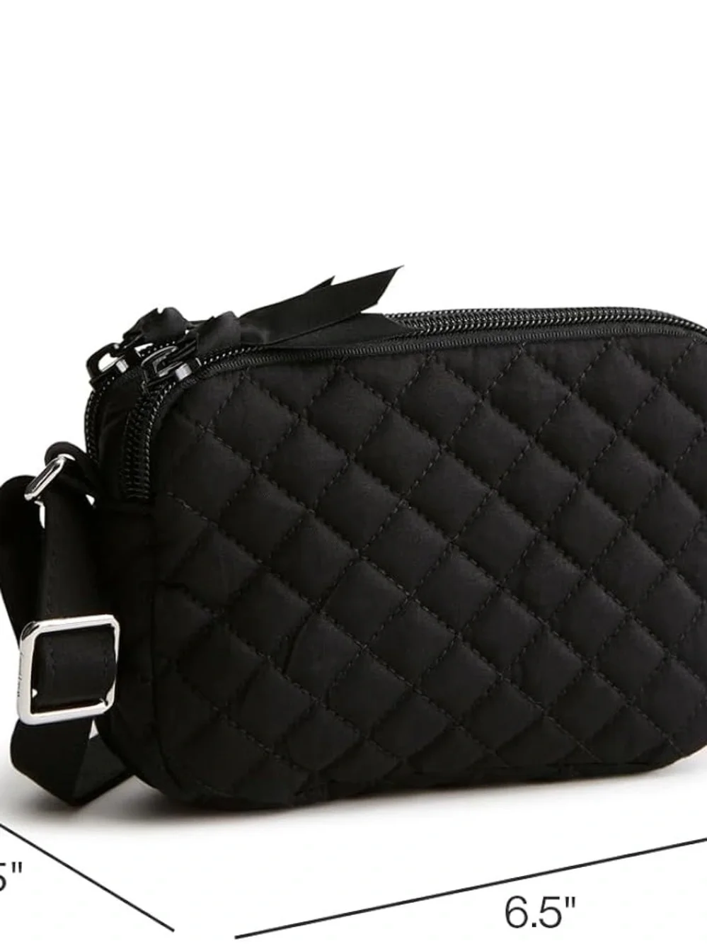 Vera Bradley Black Quilted Crossbody Green Bay Packers NFL Football Stadium Bag